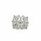 Elegant Crystal Rhinestone Brooch Double Pin For Bridal DIY Crafts 3 Inch X 2 1/2 Inch